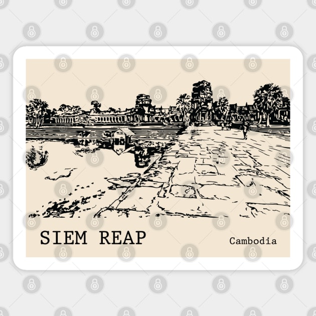 Siem Reap Cambodia Magnet by Lakeric